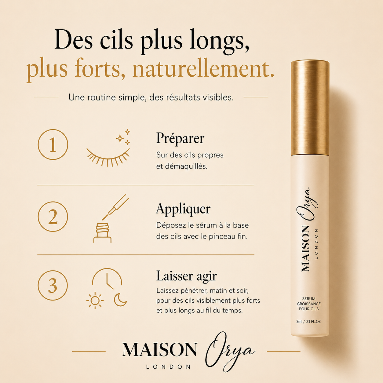 Sérum activateur de pousse pour cils