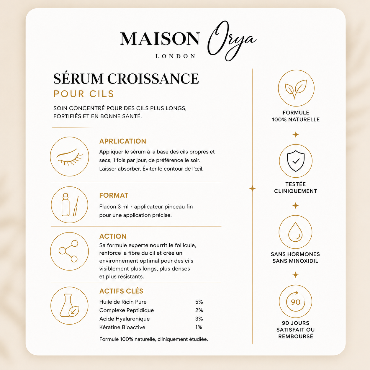 Sérum activateur de pousse pour cils
